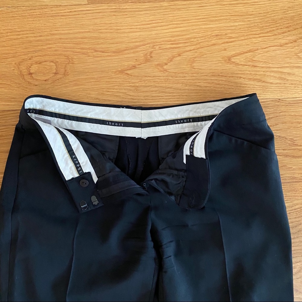 Theory pleated cuffed trouser